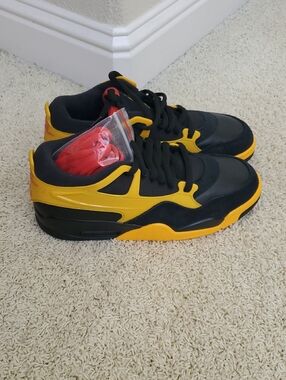 Men's Air Jordan 4 RM Bruce Lee Edition (Black And Yellow).